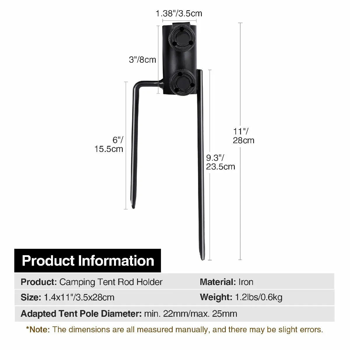 2 Pack Camping Tent Rod Holder with Stakes From Redcamp