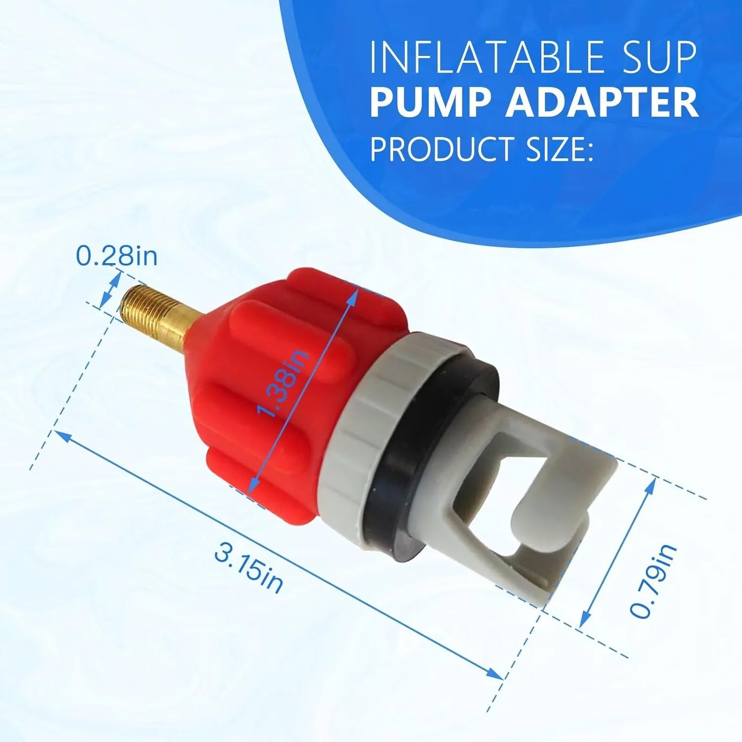2Pcs Inflatable Boat SUP Pump Adapter, Premium Conventional Air Adapter, Sturdy SUP Air Adapter, Inflation and Strong Sealing SUP Pump Adapter, for Inflatable Boat, Orange