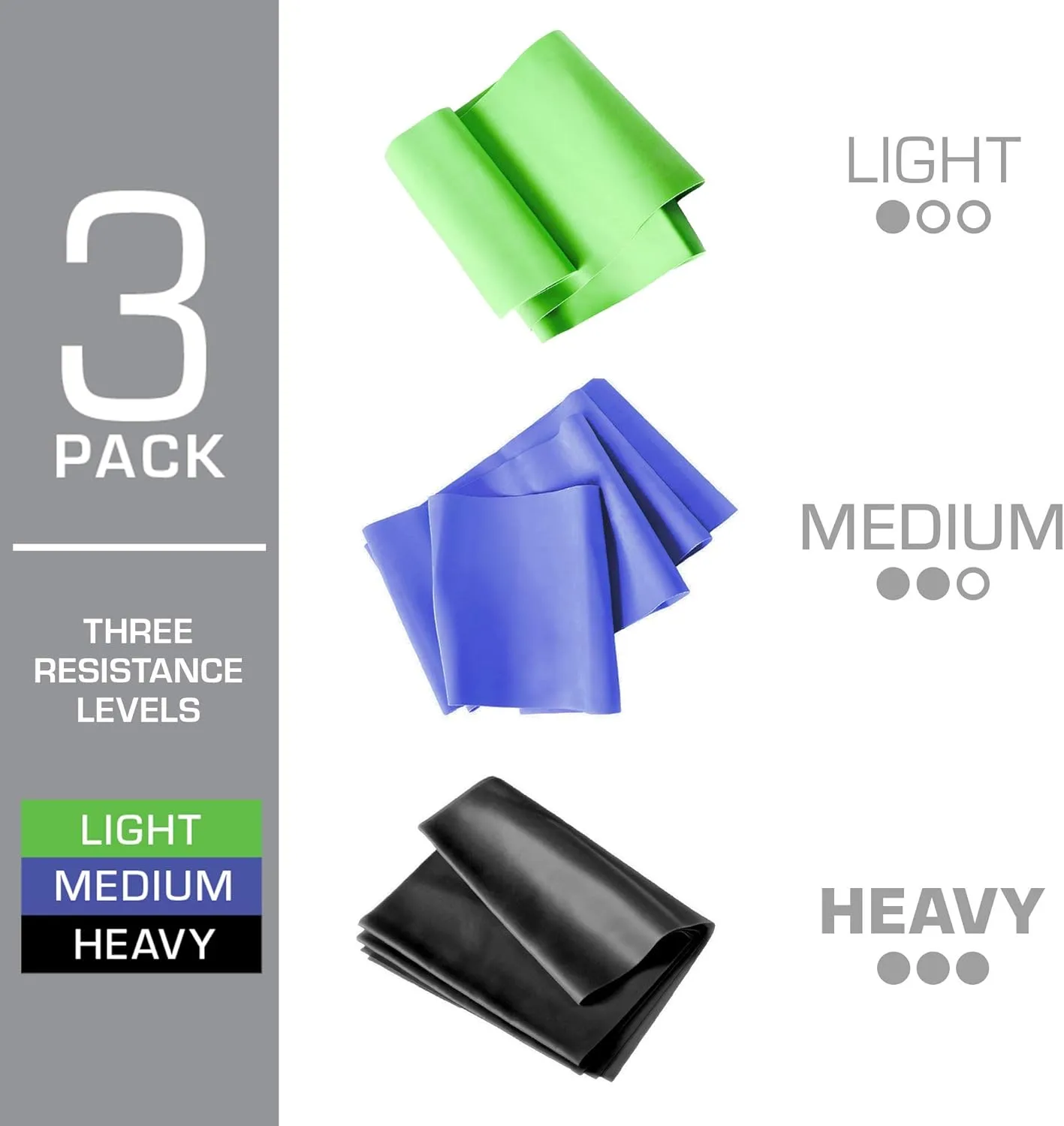 Aduro Sport Resistance Bands Set with 3 Resistance Levels