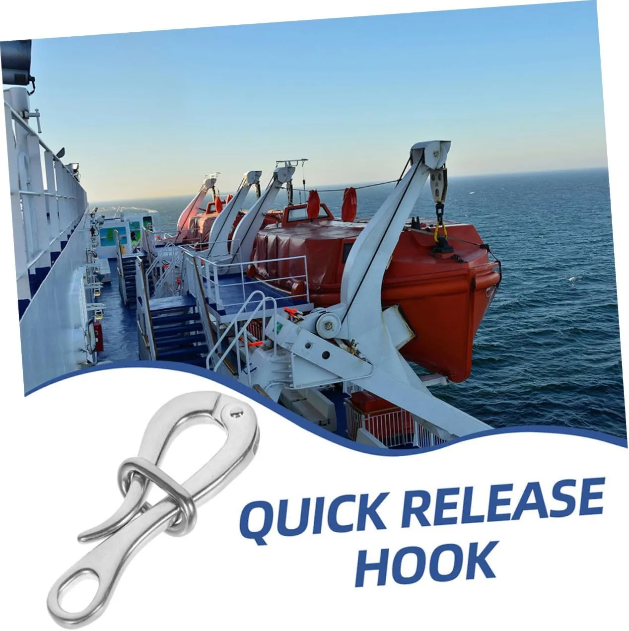 BESPORTBLE Quick Release Hook Sturdy Boat Hook Quick Release Boat Hook Outdoor Sailing Hook Convenient Boat Hook