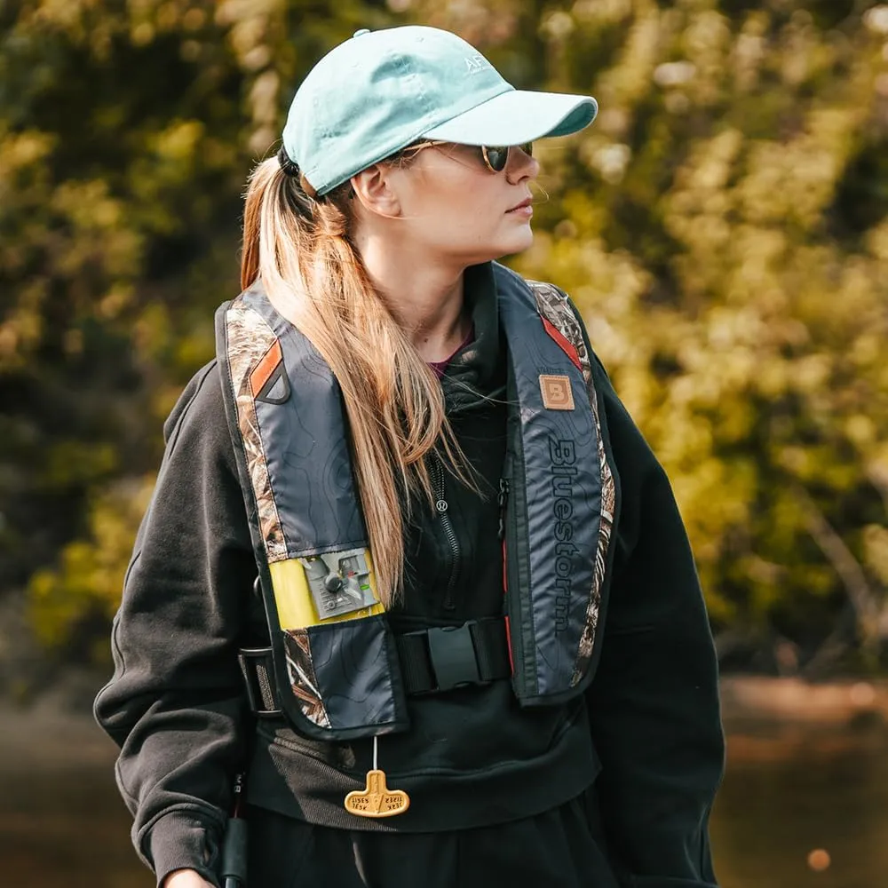 BLUESTORM Stratus 35 Inflatable Life Jacket PFD for Adults | US Coast Guard (USCG) Approved Automatic Self Inflating Life Vest Preserver with Manual Ripcord