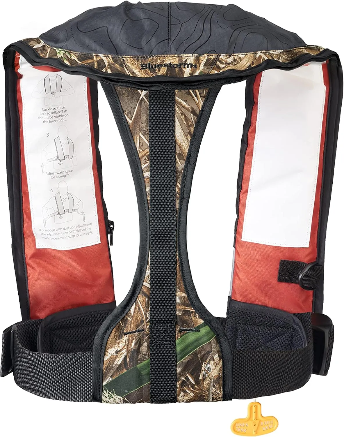 BLUESTORM Stratus 35 Inflatable Life Jacket PFD for Adults | US Coast Guard (USCG) Approved Automatic Self Inflating Life Vest Preserver with Manual Ripcord