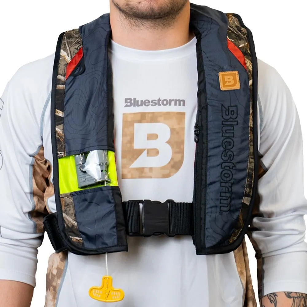 BLUESTORM Stratus 35 Inflatable Life Jacket PFD for Adults | US Coast Guard (USCG) Approved Automatic Self Inflating Life Vest Preserver with Manual Ripcord