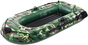 Boat Raft,Seahawk Inflatable Set, 2/3/4 Person Inflatable Dinghy Rowing Boats for Adults Rubber Dingy Kayak Canoe Fishing,Tear-Resistant Foldable Drifting Boat,3 People