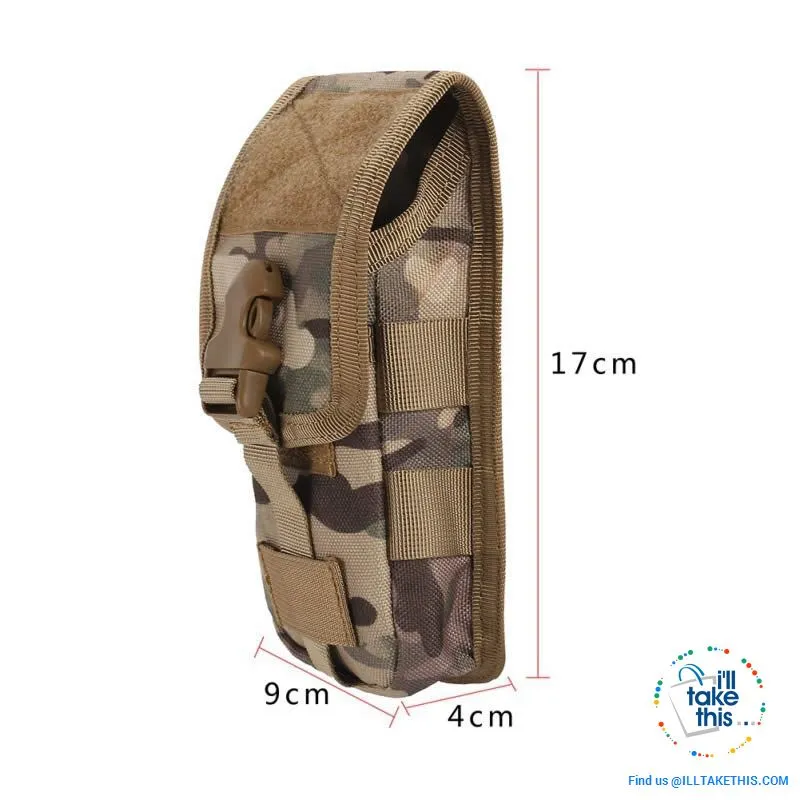 Camouflage Belt Phone Bag,  Side pouch suit 5.7' phones, 5 Color Options