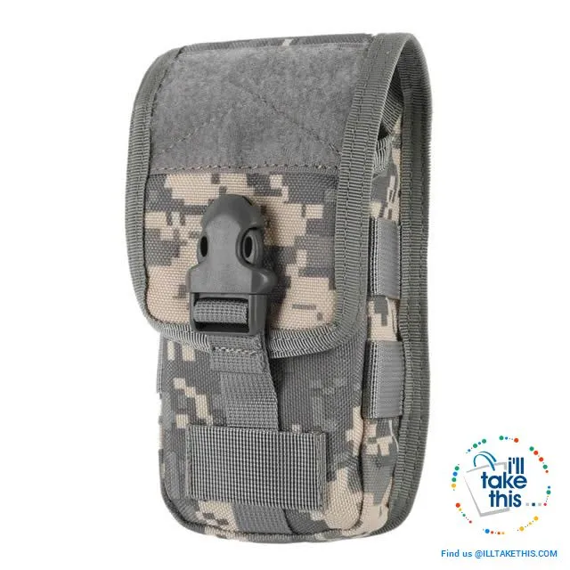 Camouflage Belt Phone Bag,  Side pouch suit 5.7' phones, 5 Color Options