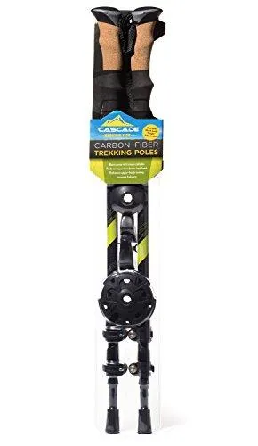 Cascade Mountain Tech Carbon Fiber Collapsible Quick Lock Trekking Poles