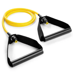 Champion Sports XP Resistance Tube Bands for Men and Women, Extra Light Resistance, Yellow - Durable Fitness Band for Strength Training, Stretching, Rehabilitation - Premium Home Workout Equipment