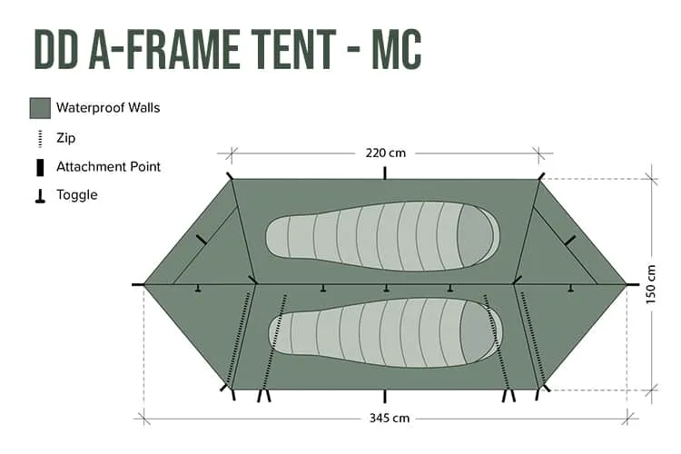 DD Hammocks A-Frame Tent - Multicamo