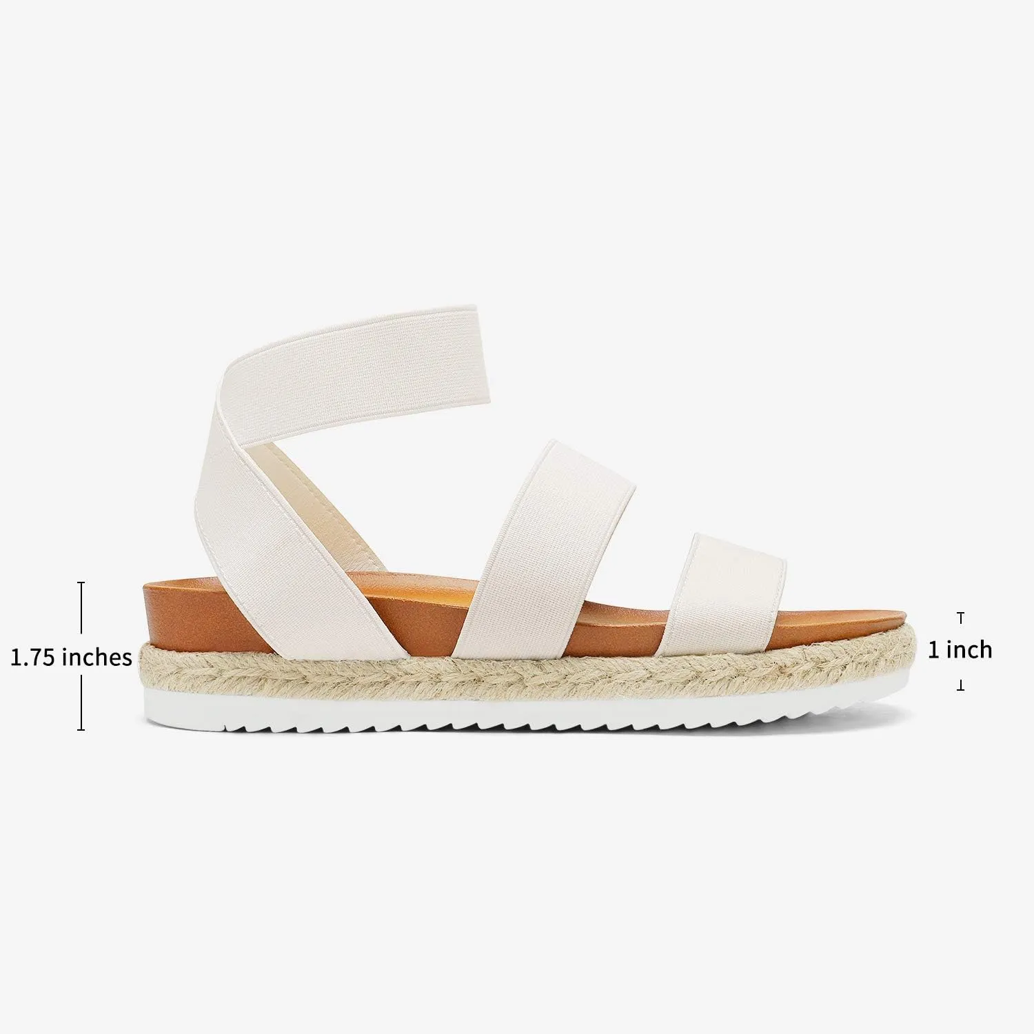 DREAM PAIRS Womens Open Toe Ankle Strap Espadrille Flatform Platform Wedge Sandals