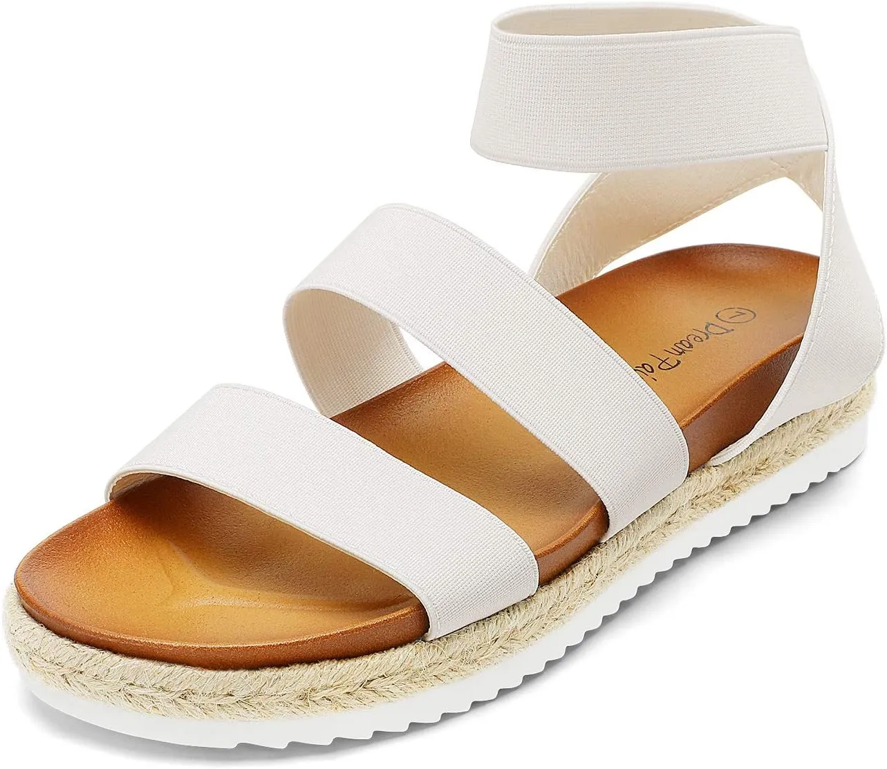 DREAM PAIRS Womens Open Toe Ankle Strap Espadrille Flatform Platform Wedge Sandals