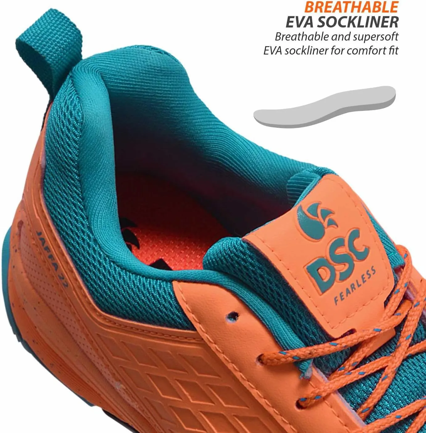 DSC Men's Beamer Cricket Shoes Size 6 UK (Fluro Yellow-White)