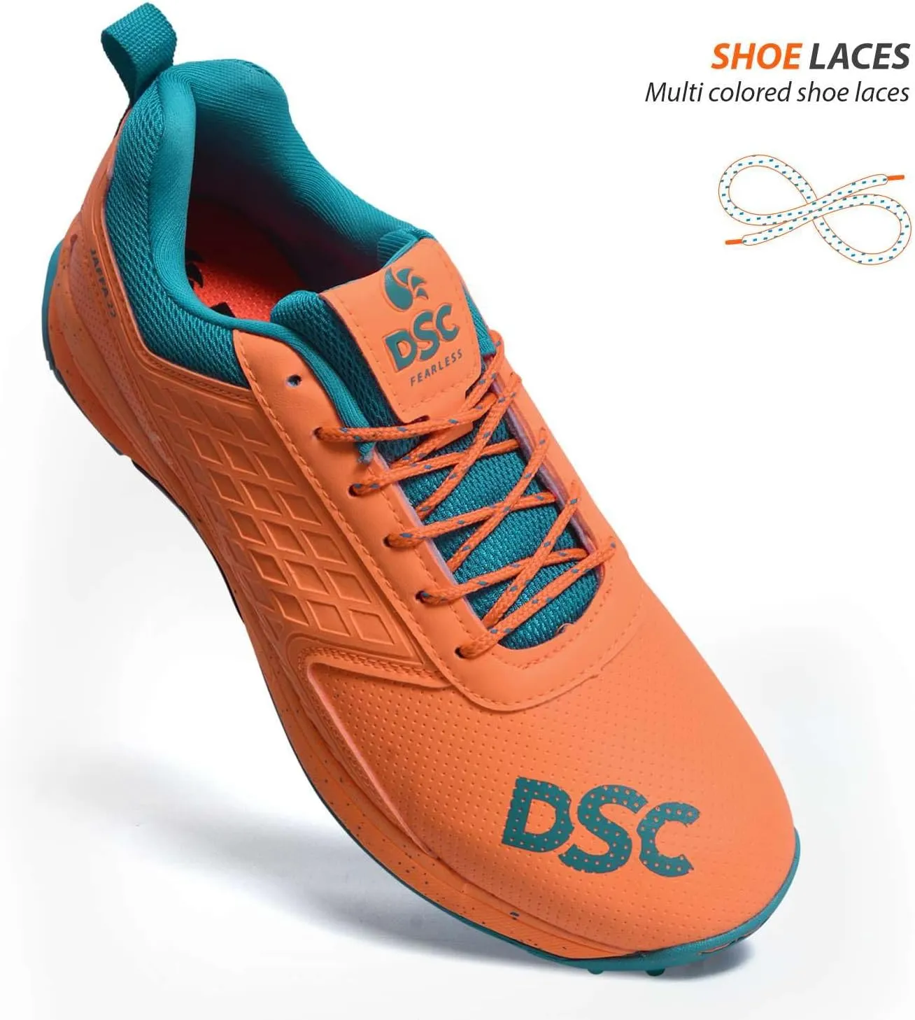 DSC Men's Beamer Cricket Shoes Size 6 UK (Fluro Yellow-White)