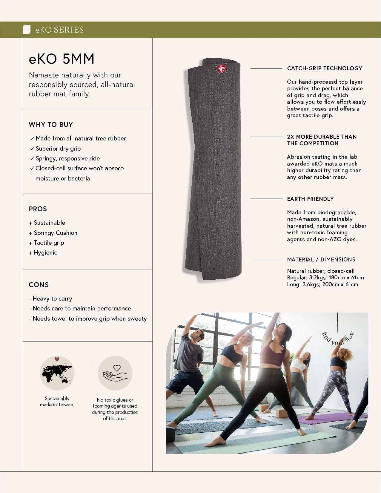 eKO® Yoga Mat 5mm