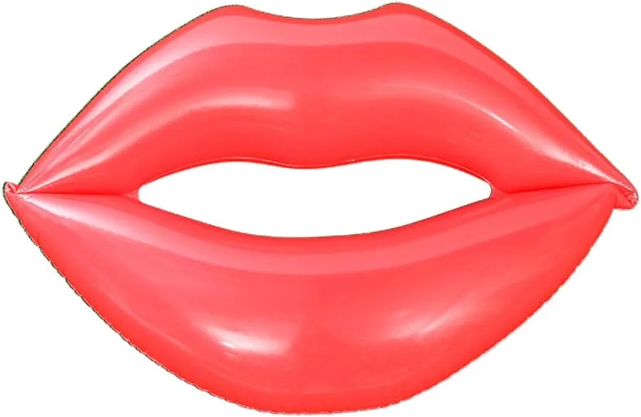 Inflatable Glitters Lips Pool Float Raft Swimming Ring Floating ircle r, As pictures shown.(approx)
