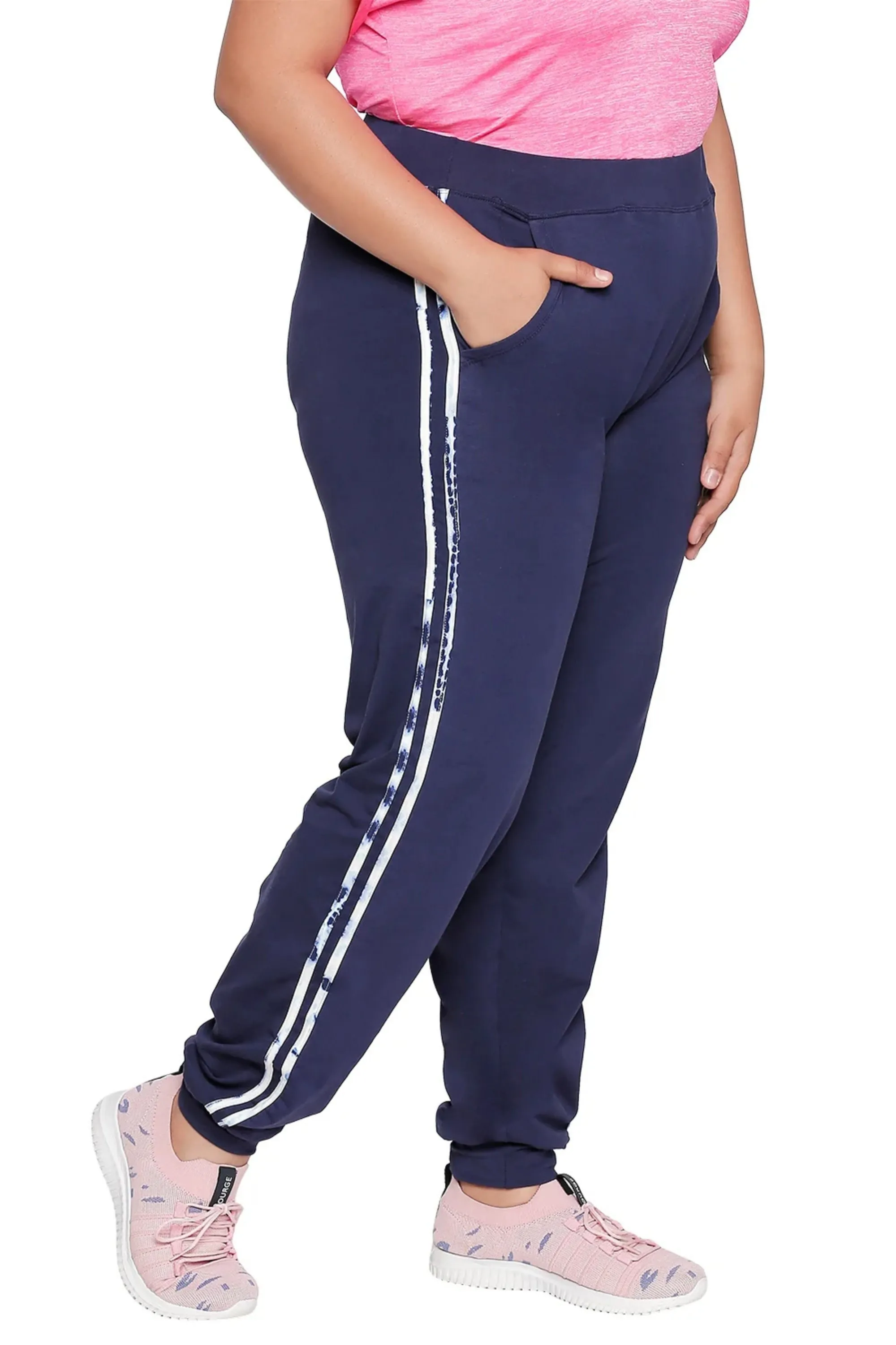 Joggers With Side Stripe - Plus Size