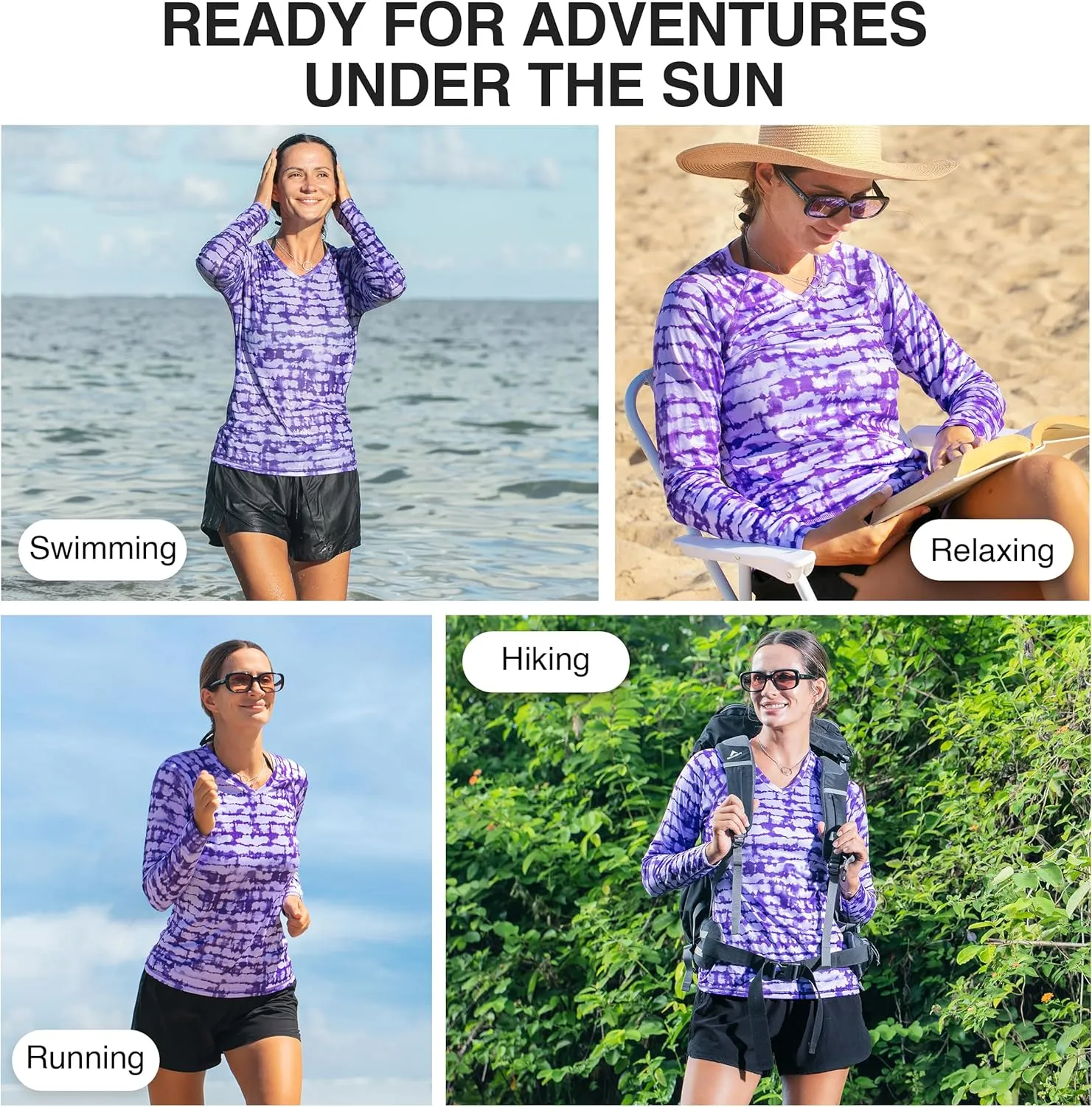 Kanu Surf Women's UPF 50  Long Sleeve Active Swim Tee & Workout Top