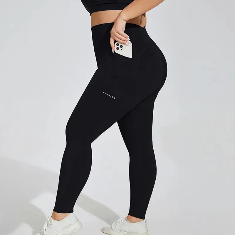 Leggings - Oversized High-Waist Gym – Yoga & Workout Pants with Side Pockets