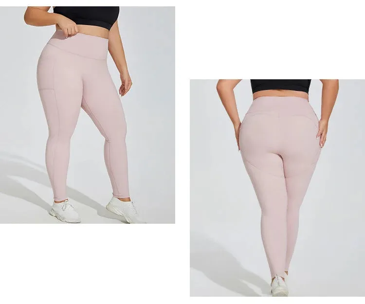 Leggings - Oversized High-Waist Gym – Yoga & Workout Pants with Side Pockets