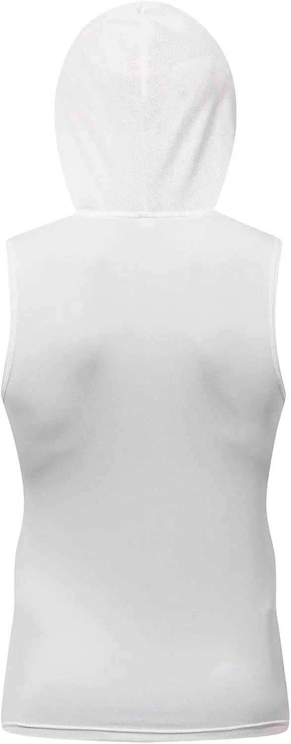Mens Sleeveless Hoodie Gym Tank Tops Bodybuilding Sleeveless Workout Hoodie Muscle Cut Off Sweatshirt for Men