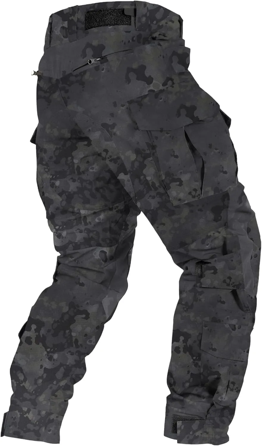 Mens Tactical Pants with Knee Pads Waterproof G3 Combat Pants Camo Cargo Pants with 10 Pockets No Belt