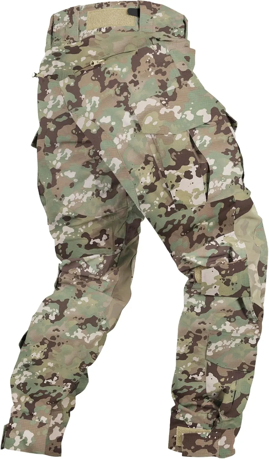 Mens Tactical Pants with Knee Pads Waterproof G3 Combat Pants Camo Cargo Pants with 10 Pockets No Belt