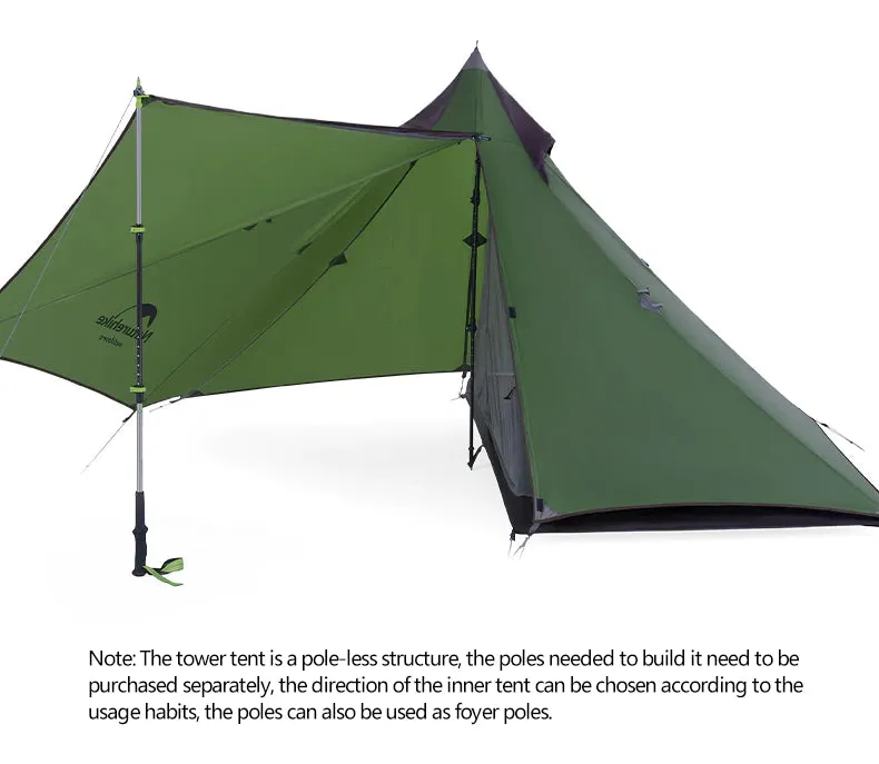 Naturehike Spire 1P Pyramid Trekking Pole Tent