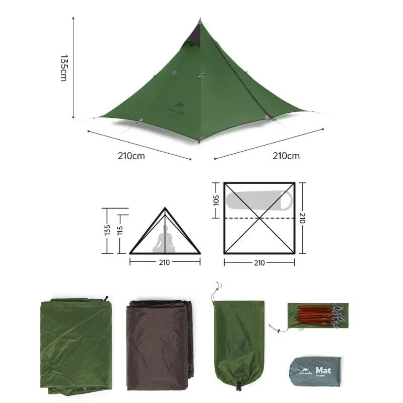 Naturehike Spire 1P Pyramid Trekking Pole Tent