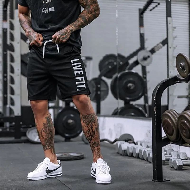 Newest Gym Mens Shorts Trousers Casual Joggers Men Shorts Bodybuilding Sweatpants Muscle Fitness Men Mesh Workout Acitve Shorts