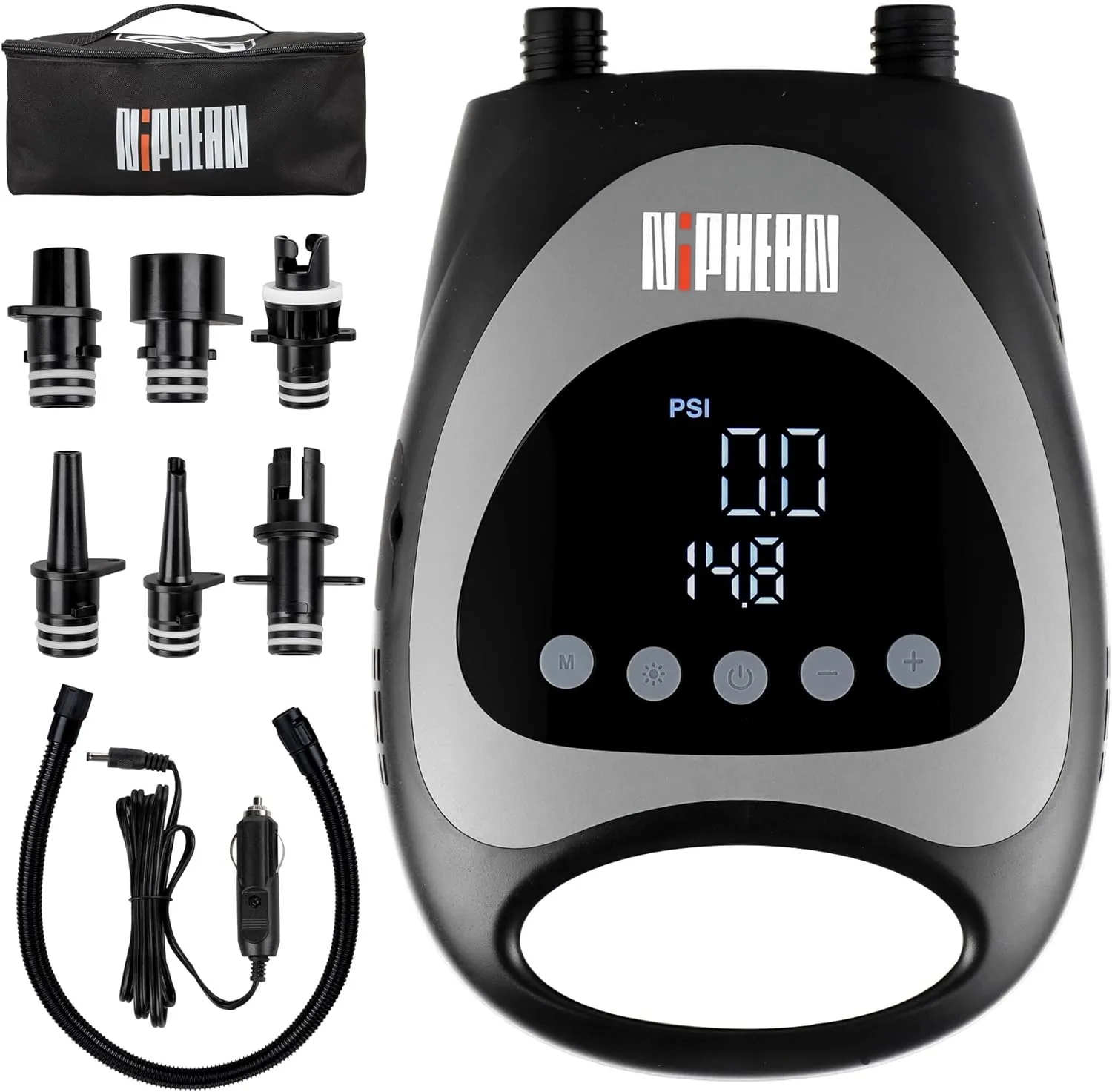 Niphean Paddle Board Pump - 20 PSI High Pressure SUP Pump with Auto-Off & Car Connector, Inflator for Paddle Board, Kayak, Boat