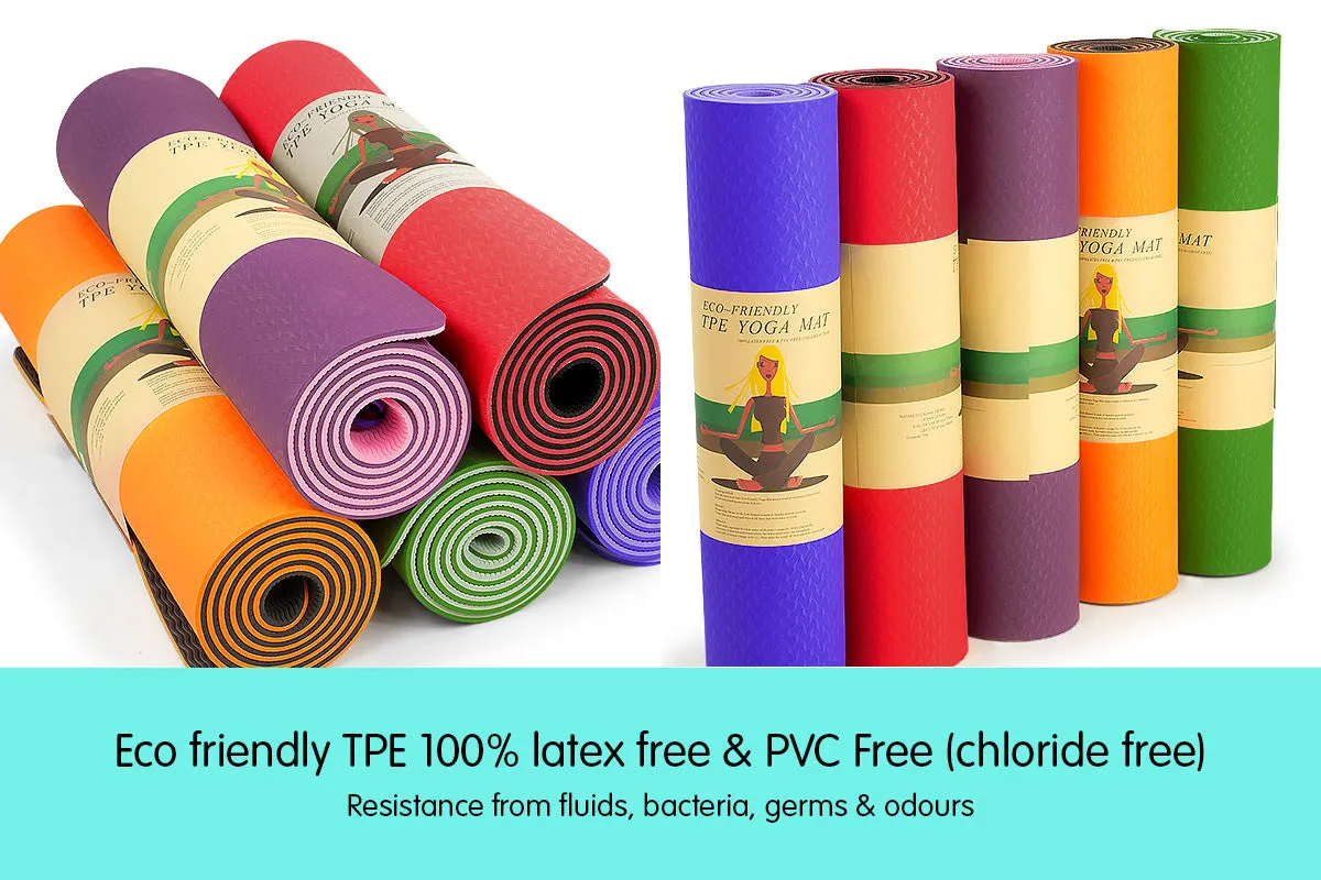 NNEDPE Powertrain Eco Friendly TPE Yoga Exercise Mat - Orange