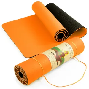 NNEDPE Powertrain Eco Friendly TPE Yoga Exercise Mat - Orange