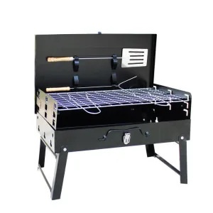 Outdoor Portable Charcoal Grill Folding Box Grill Gift Barbecue Grill.