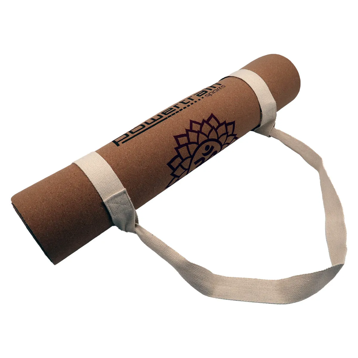 Powertrain Cork Yoga Mat with Carry Straps - Chakras