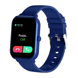 pTron Force X11 Bluetooth Calling Smartwatch with 4.3 cm Full Touch Color Display, Real 24/7 Heart Rate Tracking, Multiple Watch Faces, 7Days Runtime, Health/Fitness Trackers & IP68 Waterproof (Blue)