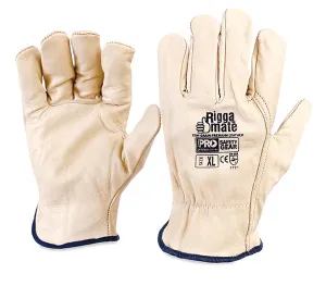 Riggamate Cow Grain Gloves - Beige