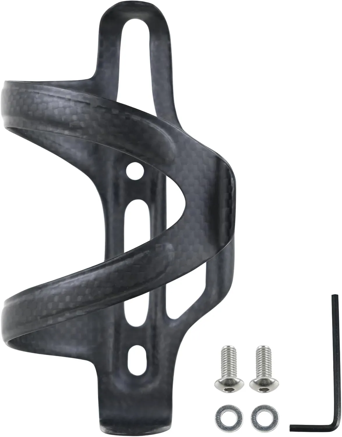 ROADNADO Carbon Fiber Bike Water Bottle Cages Ultralight Drink Holder Left Opening/Right Opening Bicycle Bottle Cupholder for MTB Road Bike Cycling Mountain Bikes (1PCS / 2PCS)