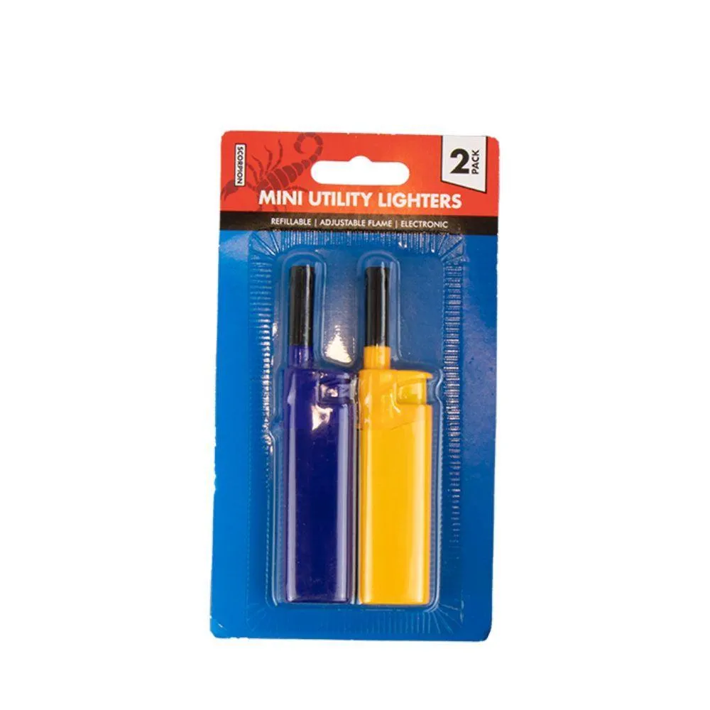 Scorpion Mini Electronic Utility Lighters | Pack of 2