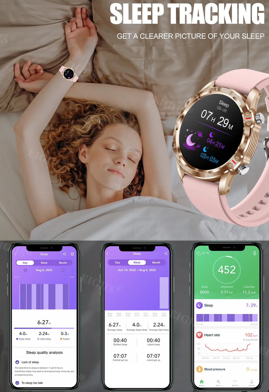 Smartwatch for Men Women 1.32” HD Display Fitness Trackers Watch with Bluetooth Calling Heart Rate Detection Sleep Monitor 70  Sports Modes Step Counter Watch for iOS Android
