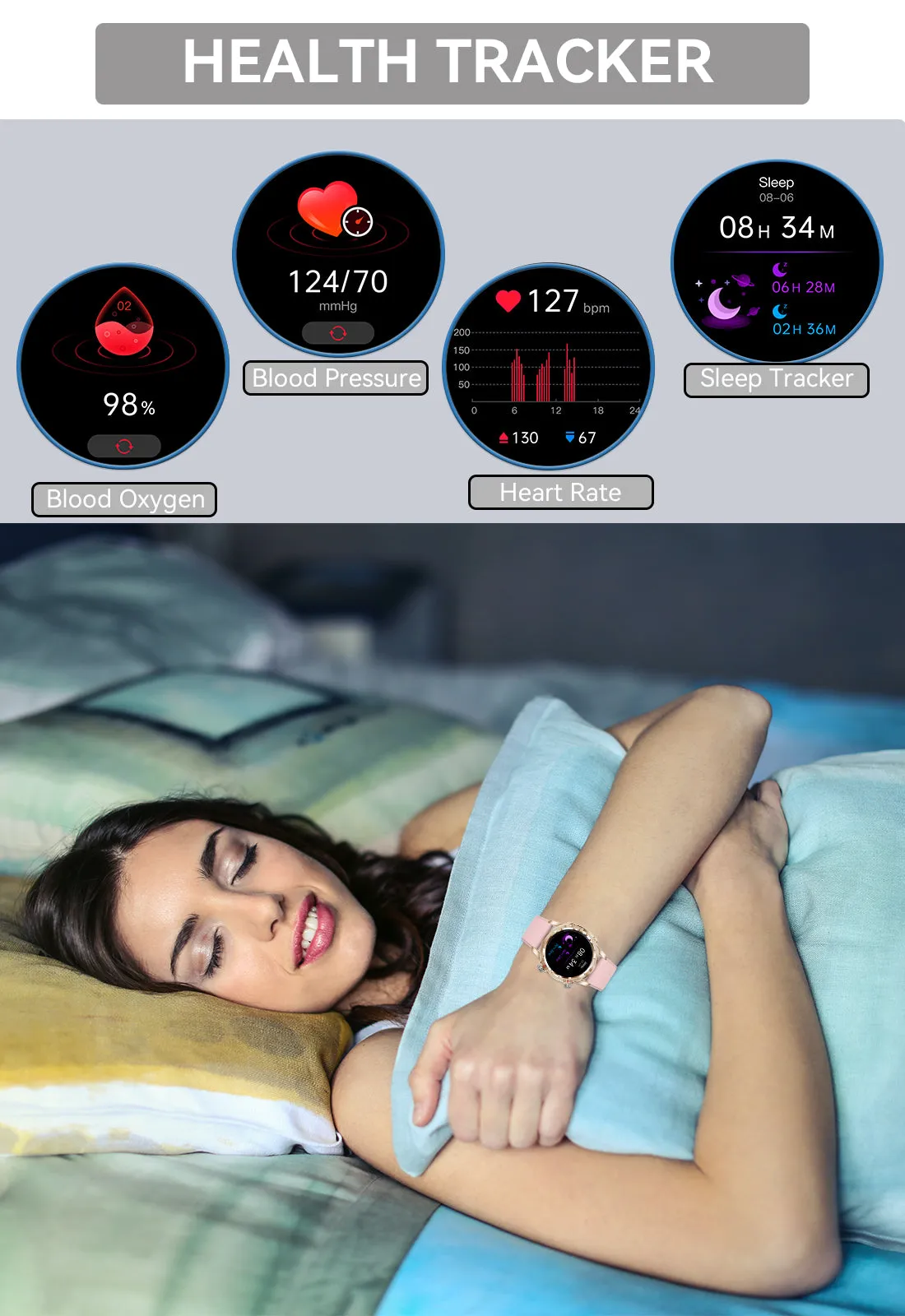 Smartwatch for Men Women 1.32” HD Display Fitness Trackers Watch with Bluetooth Calling Heart Rate Detection Sleep Monitor 70  Sports Modes Step Counter Watch for iOS Android