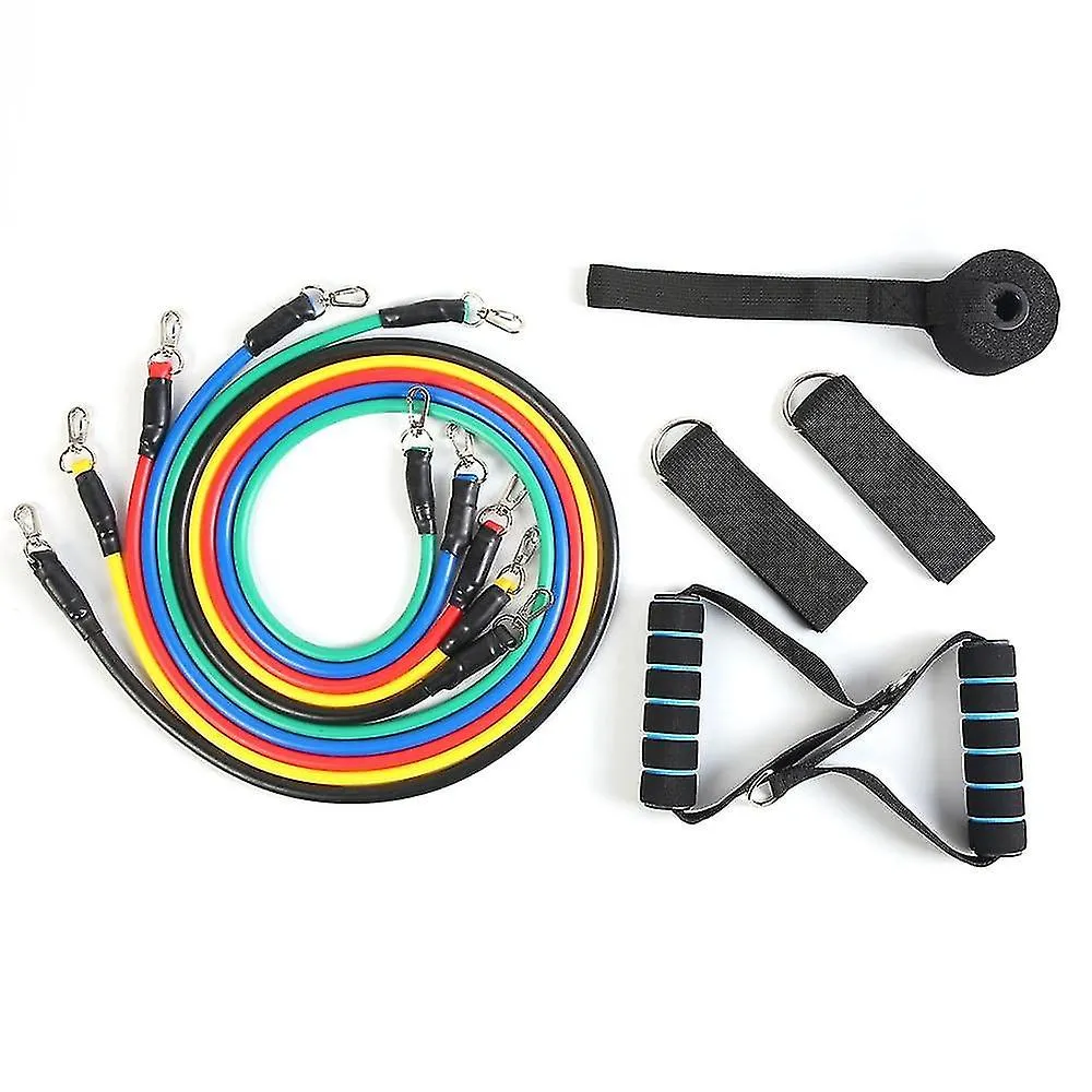 Sponge button 11PCS Set Resistance Bands Exercise Cross fit Fitness Training Tubes AZ1624