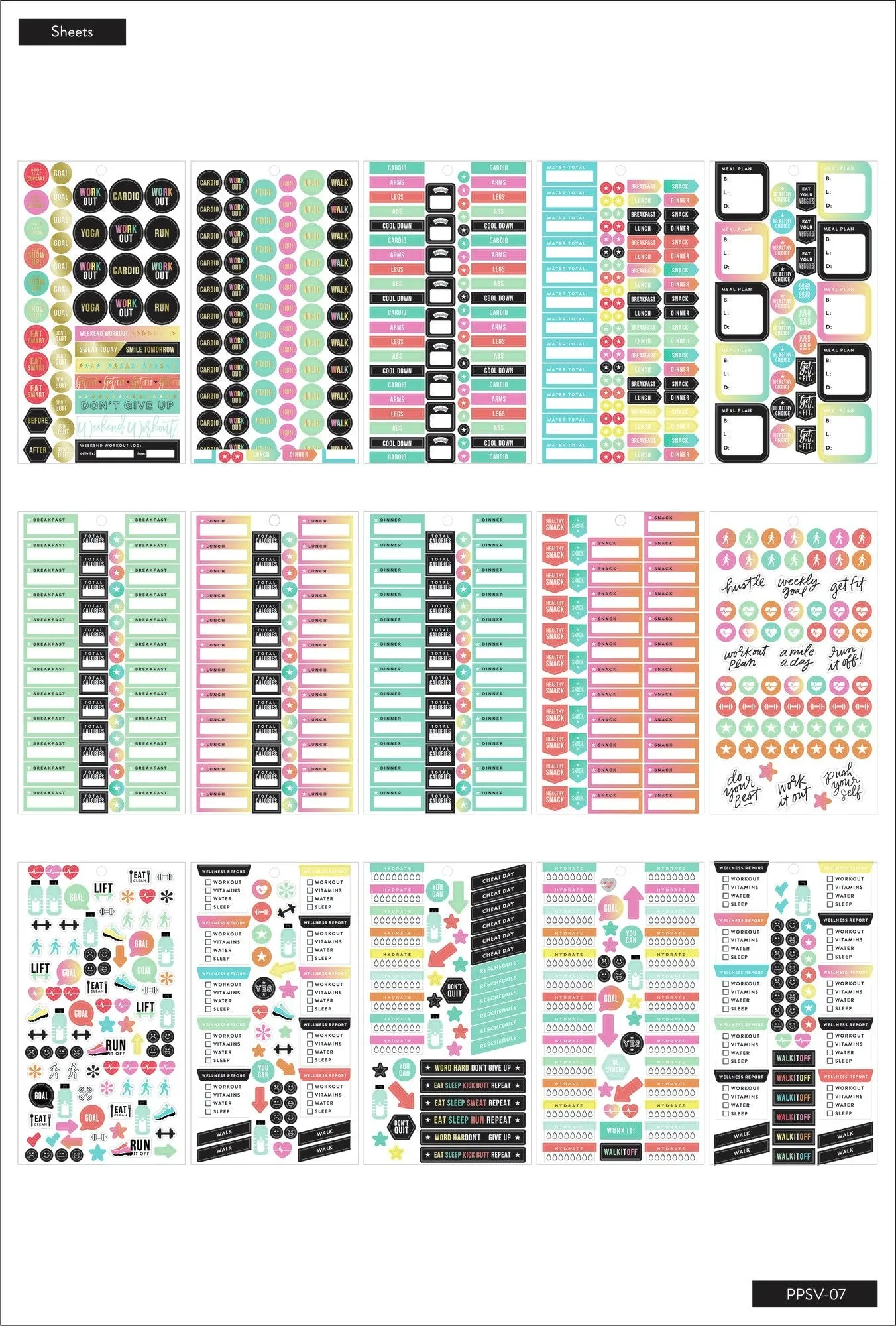 Value Pack Stickers - Work It Out