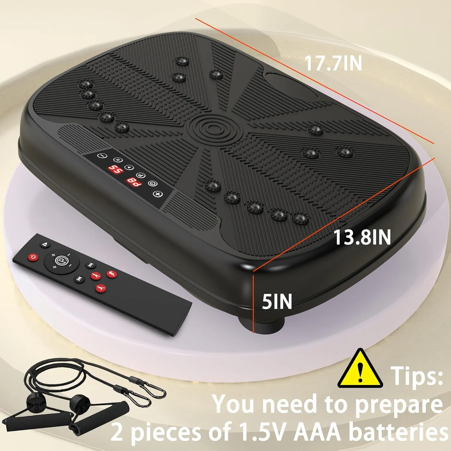 Vibration Plate Fitness Platform Exercise Machine - Vibrating Shaking Full Body Shaker Workout Fitness Platform Vibration Plate for Home Gym