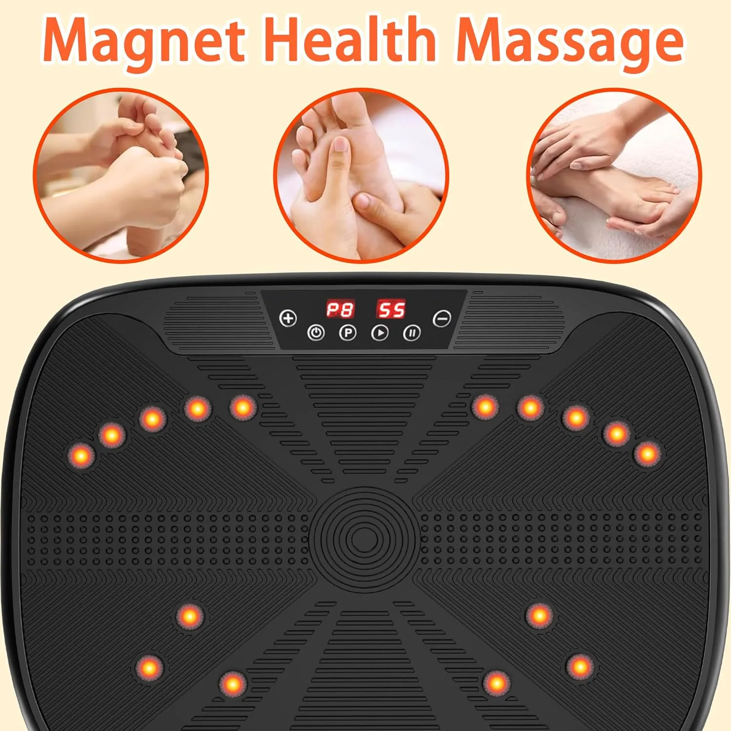 Vibration Plate Fitness Platform Exercise Machine - Vibrating Shaking Full Body Shaker Workout Fitness Platform Vibration Plate for Home Gym