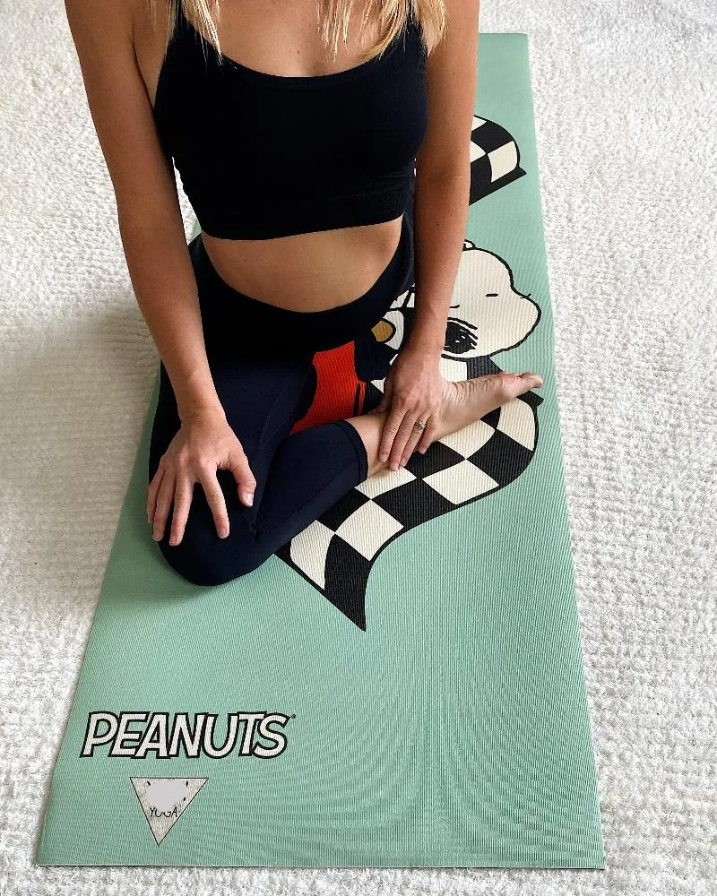 Yoga Mat | 6mm Thick | Snoopy | Non-Slip | Eco Friendly | Yune Yoga | Snoopy Race Car