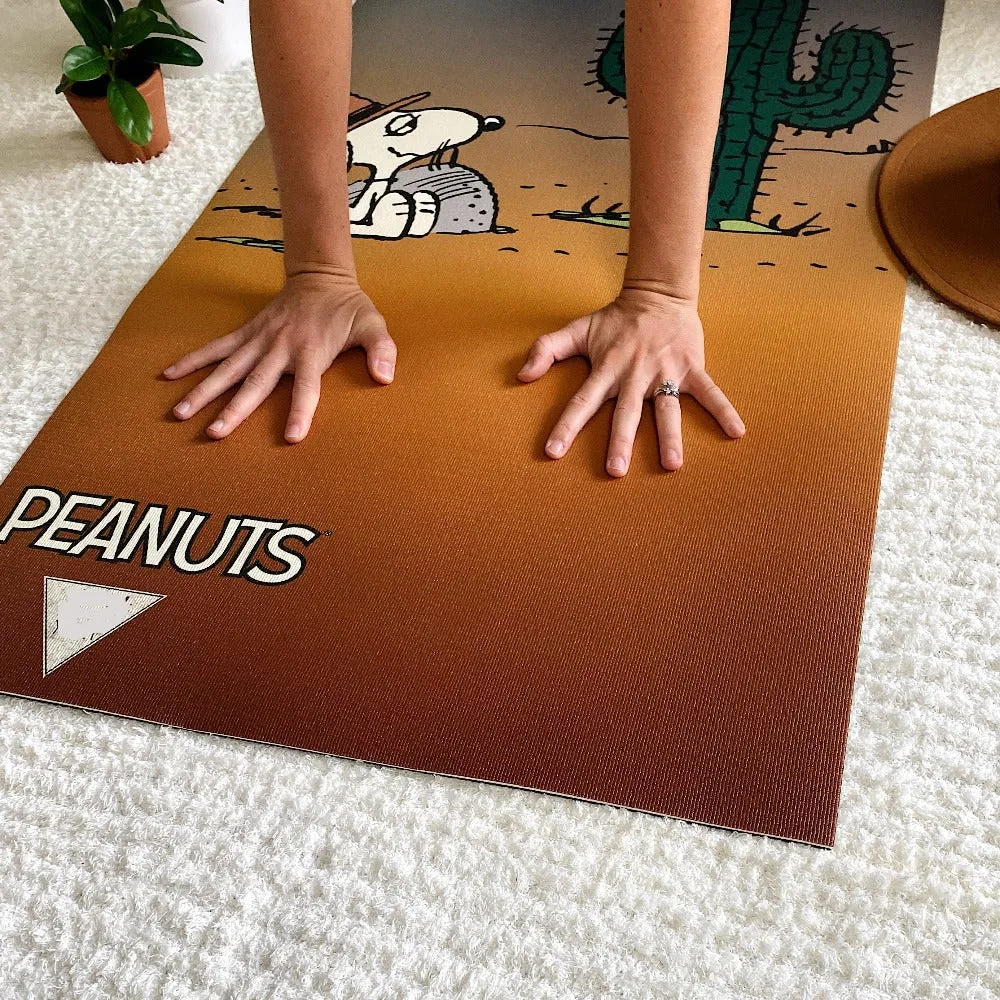 Yoga Mat | 6mm Thick | Snoopy | Non-Slip | Eco Friendly | Yune Yoga | Snoopy Spike Desert