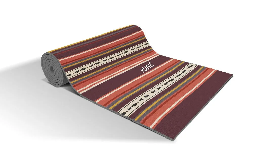 Yoga Mat | 6mm Thick | Striped | Non-Slip | Eco Friendly | Yune Yoga | Kim