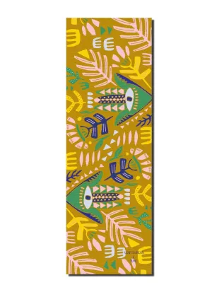 Yoga Mat | 6mm Thick | Tan | Non-Slip | Eco Friendly | Yune Yoga | Leah Duncan Hamsa