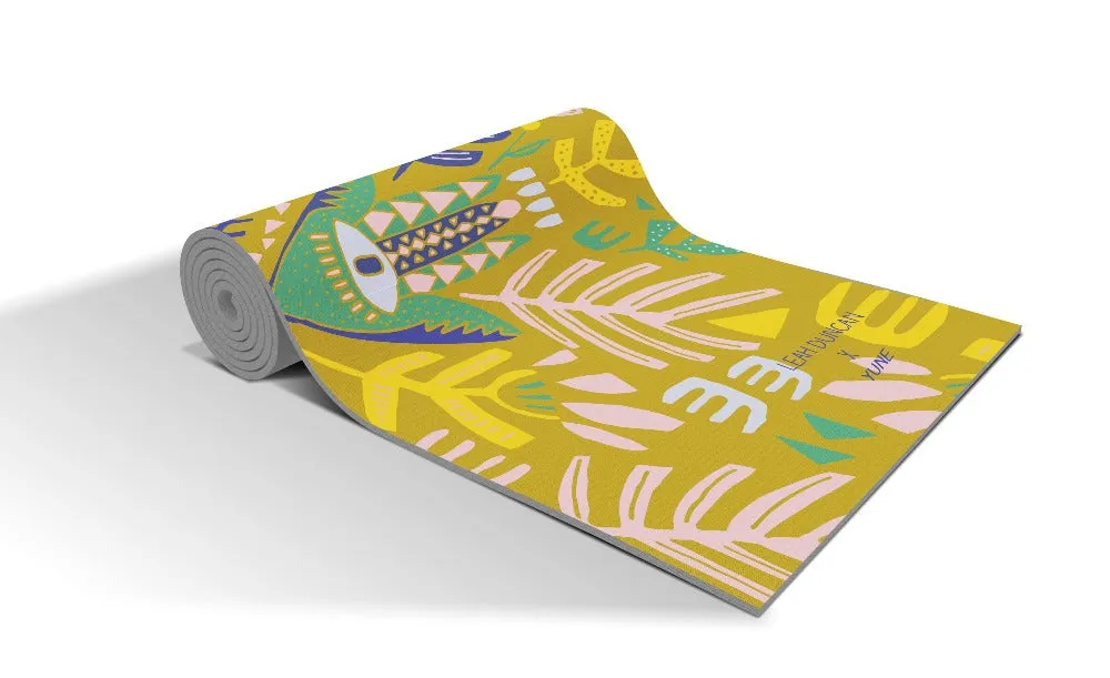 Yoga Mat | 6mm Thick | Tan | Non-Slip | Eco Friendly | Yune Yoga | Leah Duncan Hamsa