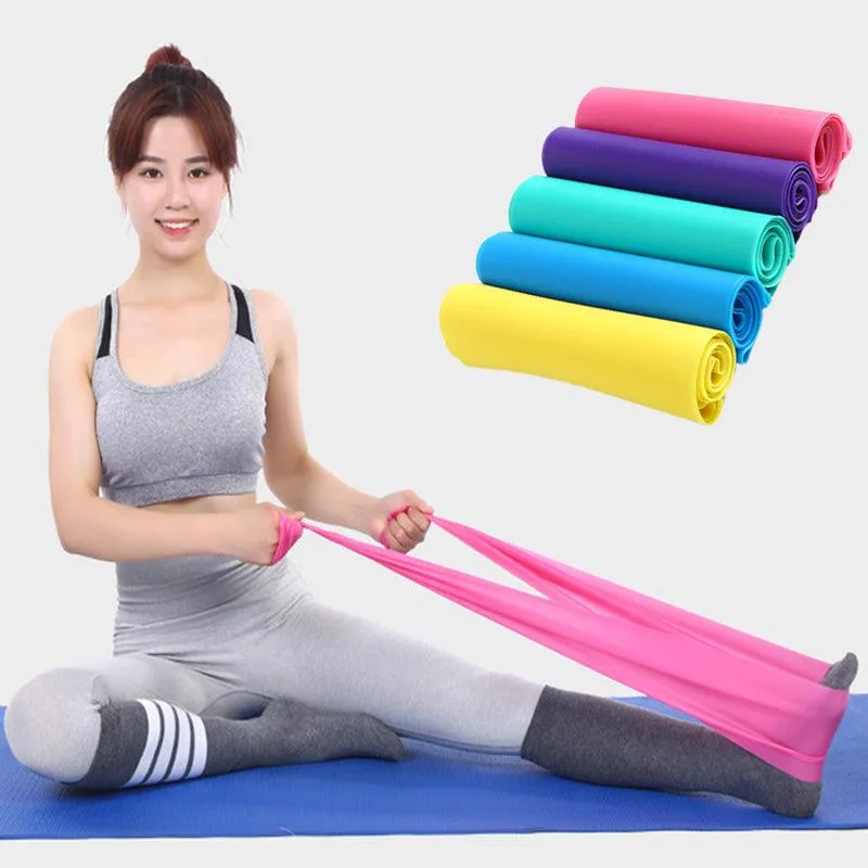 Yoga Stretch Resistance Band GYM Fitness Equipment Training Latex Elastic Exerciser